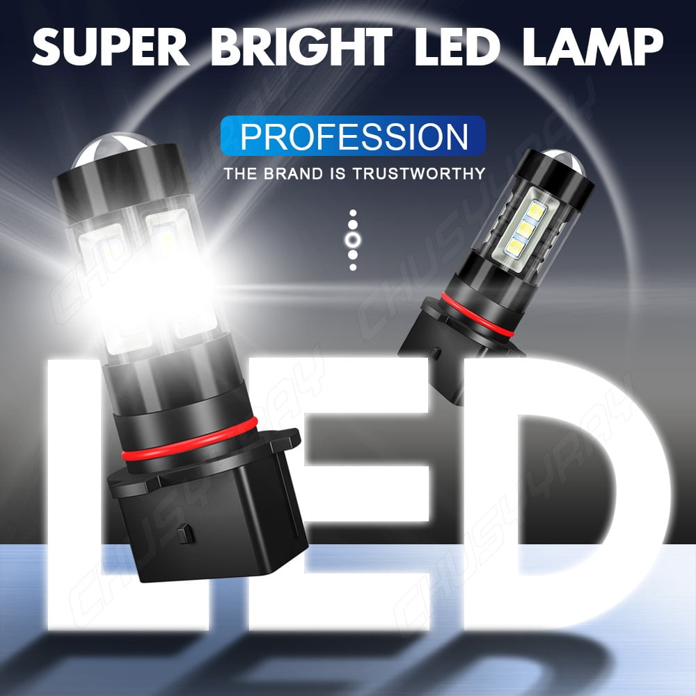 Led Fog Light Bulbs Compatible for Toyota Highlander 2011-2013 6000K White PSX26W
