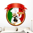 thumbnail image 1 of Chef Pizza Vector Wall Decal by Wallmonkeys Peel and Stick Graphic (48 in W x 48 in H) WM276237, 1 of 4