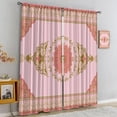 thumbnail image 4 of Jacquard Mandala Design Rod Pocket Drapes & Curtains, Cosmos Concepts Outline Living Room Bedroom Window Drapes, Breathable Machine Washable Window Shades for Kitchen Dining Room Study-W52xL84in, 4 of 6