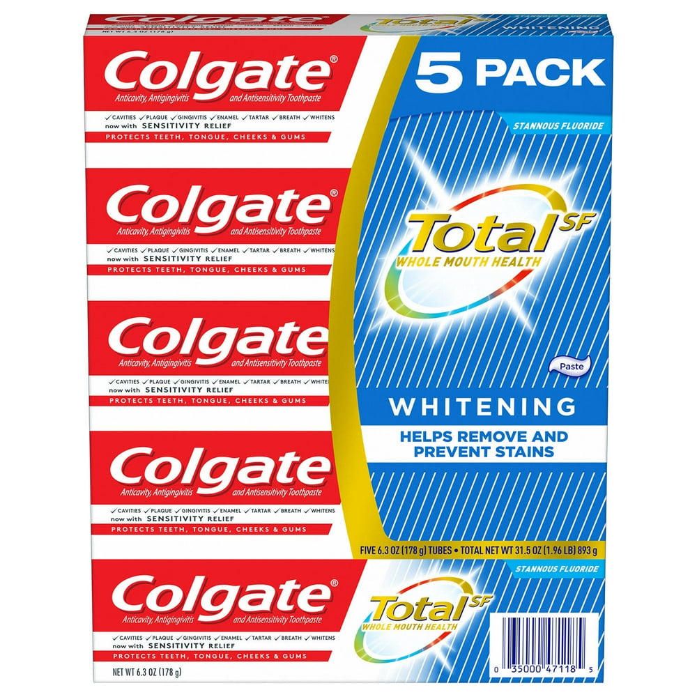 Colgate Total Whitening Toothpaste (6.3 oz., 5 pk)