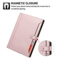 thumbnail image 5 of Dteck for iPad Air 13 Inch Case M2(2024), iPad Pro 12.9 Case 2022/2021/2020/2018, Premium Front Pocket Leather Business Folio Stand Cover with Built-in Pencil Holder Auto Wake Sleep,Pink, 5 of 6