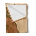 thumbnail image 2 of Animal Soft Flannel Fleece Blanket, Engraving Illustration of Detailed Hand Drawn Horse Head Retro Style Image, Cozy Plush for Indoor and Outdoor Use, 70" x 90", Brown and Sand Brown, by Ambesonne, 2 of 5