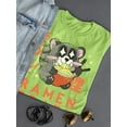 thumbnail image 3 of Raccoon Ramen Lover T-Shirt Women -Smartprints Designs, Female Medium, 3 of 4