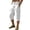 White, variant on Mens Linen Shorts with Pockets Under Knee Length Stretch Waist Loose Fit Shorts Casual Breathable Lightweight Drawstring Cargo Shorts