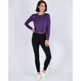 thumbnail image 6 of Real Essentials 5 Pack: Women's Dry Fit Crop Top - Long Sleeve Crew Neck Stretch Athletic Tee (Available in Plus Size), 6 of 7