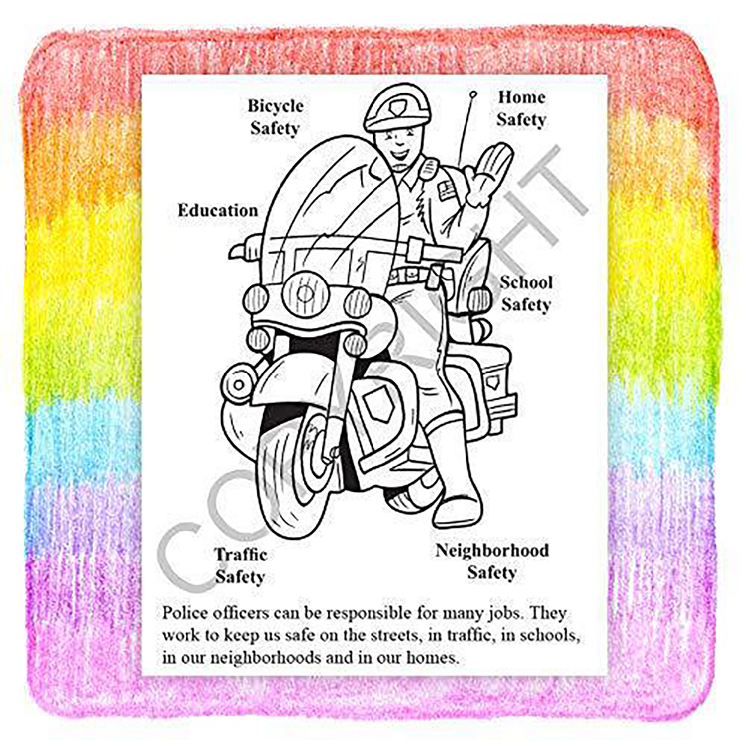 ZoCo: 25 Pack - A Visit to The Police Station - Kid's Educational Coloring & Activity Books