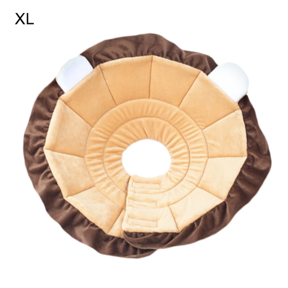 Trayknick Collier de Récupération Cône de Cou Protecteur Anti-Morsure pour Chien Chat Animal de Compagnie Motif Lion Dessin Animé