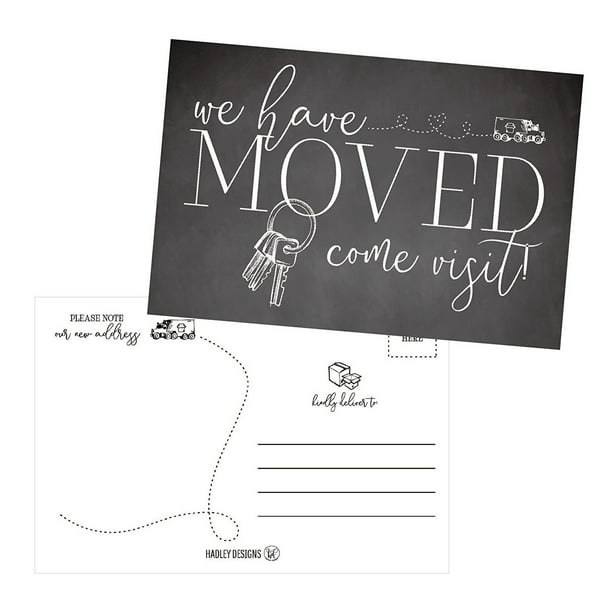 Set of 50 We've Moved Postcards, Change of New Address Moving Announcements, House Warming Gifts