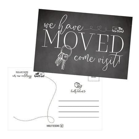 Set of 50 We've Moved Postcards, Change of New Address Moving Announcements, House Warming Gifts, Weve Moved Cards, We Have Just Moved Note Cards, Pack of Real Estate Home Postcard