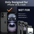 thumbnail image 6 of for iPhone 16 Case Clear, Shockproof Protective Phone Bumper for Apple iPhone 16 6.1 inch - Clear, 6 of 7