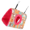 thumbnail image 4 of Hammock, Pet Supplies Owl Pattern Comfortable Bird Hanging Bed Washable Lightweight Triangular  For Home S Owl Pattern And Rose Red Bottom, 4 of 8