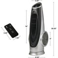thumbnail image 6 of OVENTE Oscillating Tower Fan with Remote Control, 3-Speed LCD Panel & 8H Timer, 30.5" Quiet & Bladeless Indoor Standing Floor Fan, Blows Cold Air for Home, Bedroom, Living Room or Office, Silver TF88, 6 of 8