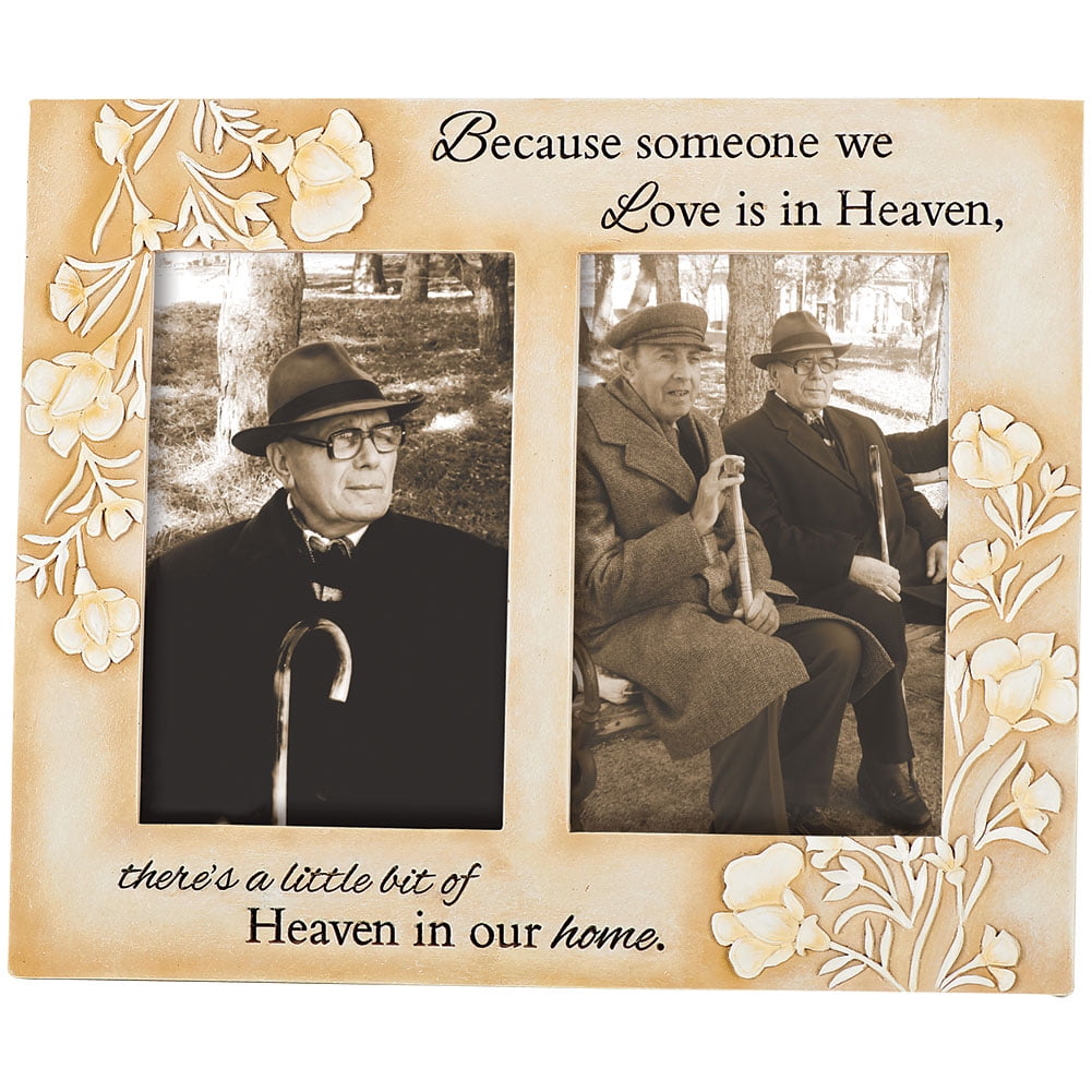 bereavement picture frame theres a little bit of heaven in our home Because someone we love is in heaven personalized sympathy frame photo frame 12x12 