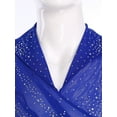thumbnail image 4 of Zaldita Mens Latin Dance Shirt Long Sleeve Shiny Rhinestones Ballroom Dance Shirts Tops Royal Blue XL, 4 of 6