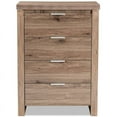 thumbnail image 4 of Baxton Studio Laverne 4 Drawer Chest in Oak Brown, 4 of 8