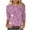 Purple, variant on Womens Plus Size Tops 3/4 Sleeve Floral Printed T-shirts Casual Fall Spring Crewneck Basic Tshirts Graphic Tees (XL, Blue 02)