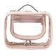 thumbnail image 4 of Bolsa de maquillaje transparente, bolsa de maquillaje, organizador portátil de PVC con bolsillos transparentes Rosa, 4 of 8