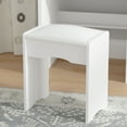 thumbnail image 6 of WIAWG 39.4" Modern Vanity Set with Mirror and Lights Makeup Dressing Table with Drawers White, 6 of 7