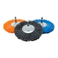 Mounted Nylon Wire Wheel, Coarse Grit, 1/4" Drill Shank, Perfect for