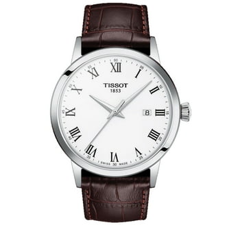 Tissot PRC 200 White Dial Brown Leather Mens Watch T0554101601701
