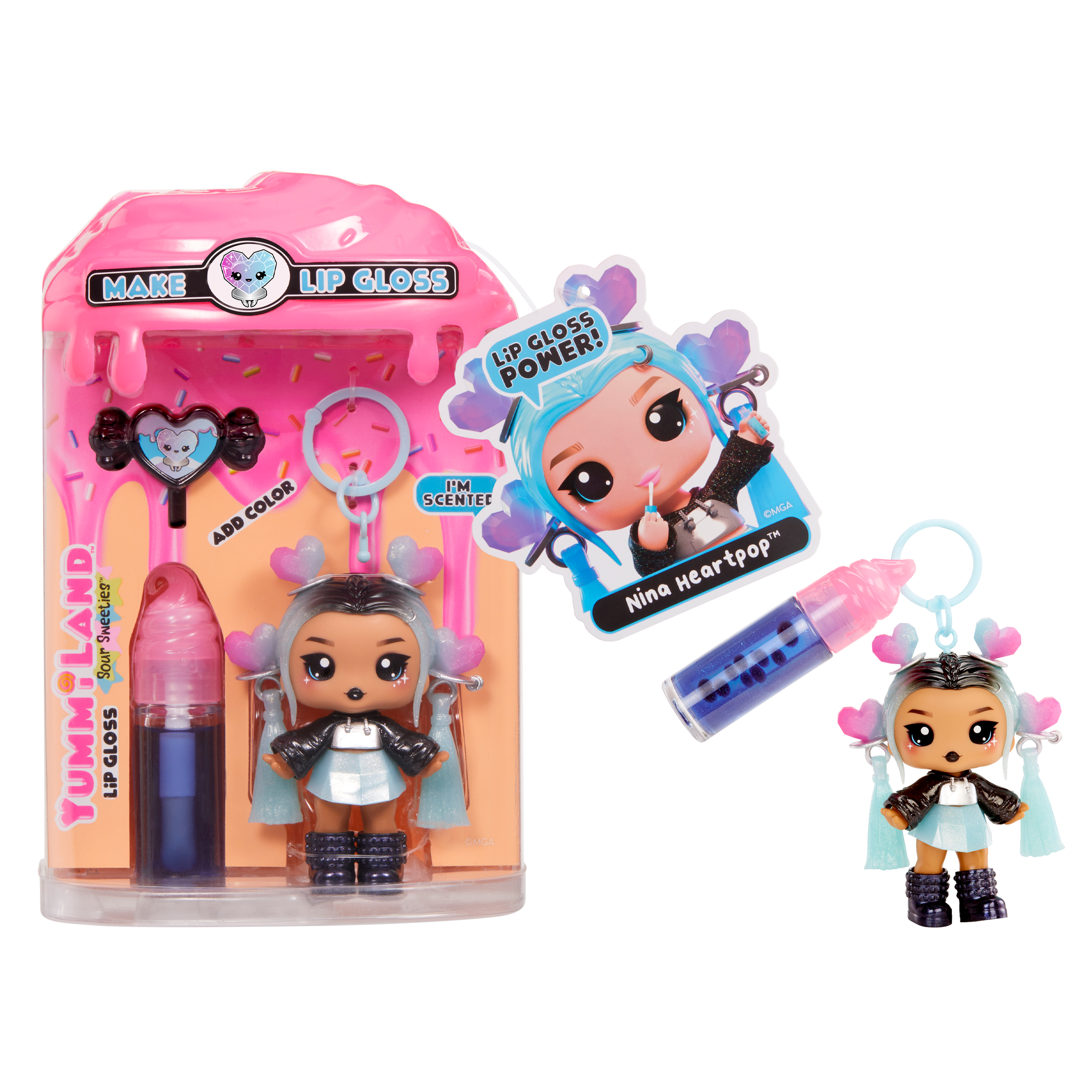 Yummiland Lip Gloss Doll Sour Sweeties - Nina Heartpop photo 2