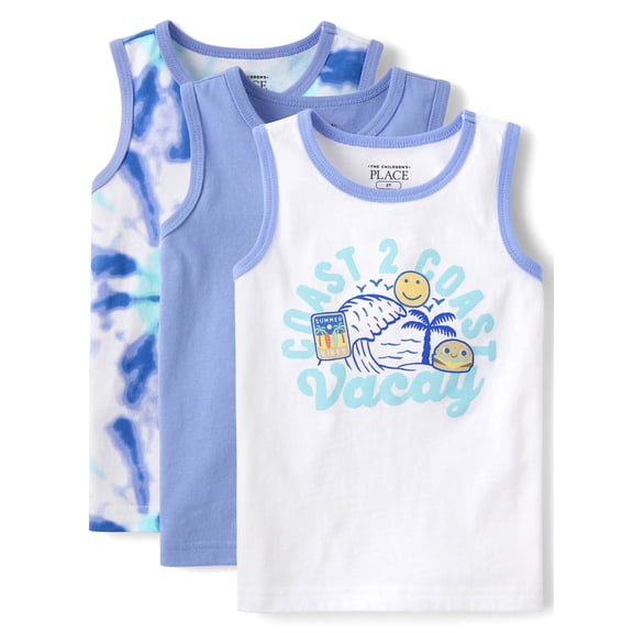 The Children's Place Baby & Toddler Boys Sleeveless Tank Top, 3-Pack, Sizes 6M-5T
