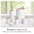 thumbnail image 3 of CERBIOR 6-Piece Elegant Bamboo Bath Accessories Set, White, 3 of 11