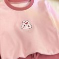 thumbnail image 4 of masbird Pajamas Sets Viscose from Bamboo Toddler Girls Boys Snug Fit Pjs Kids Short Sleeve Graphic Top & Pants Breathable Sleepwear(Pink,12-18 M), 4 of 4
