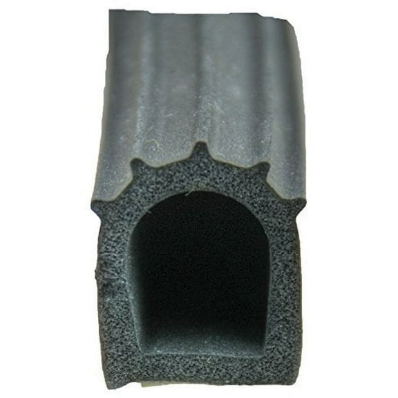 Ap Products 018-023-Pt Ribbed D-Seal With Tape - 1" X 1" X 50 Ft - Black