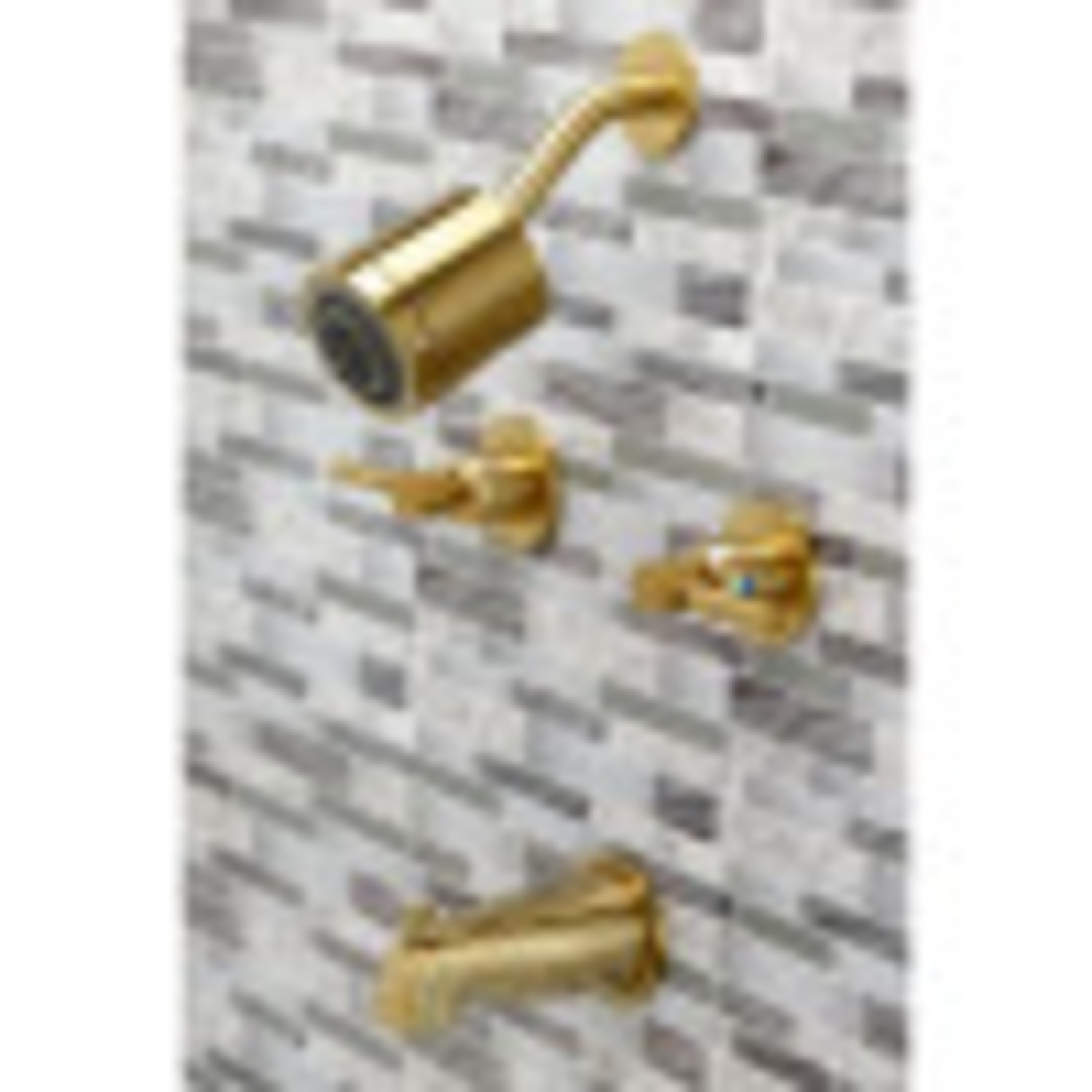 Kingston Brass KBX8147DL Concord Two-Handle Tub and Shower Faucet, Brushed Brass