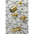 thumbnail image 2 of Kingston Brass KBX8147DL Concord Two-Handle Tub and Shower Faucet, Brushed Brass, 2 of 5