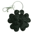 thumbnail image 1 of Black Flower Shaped Keychain With Trigger Snap KEKC4398, 1 of 1