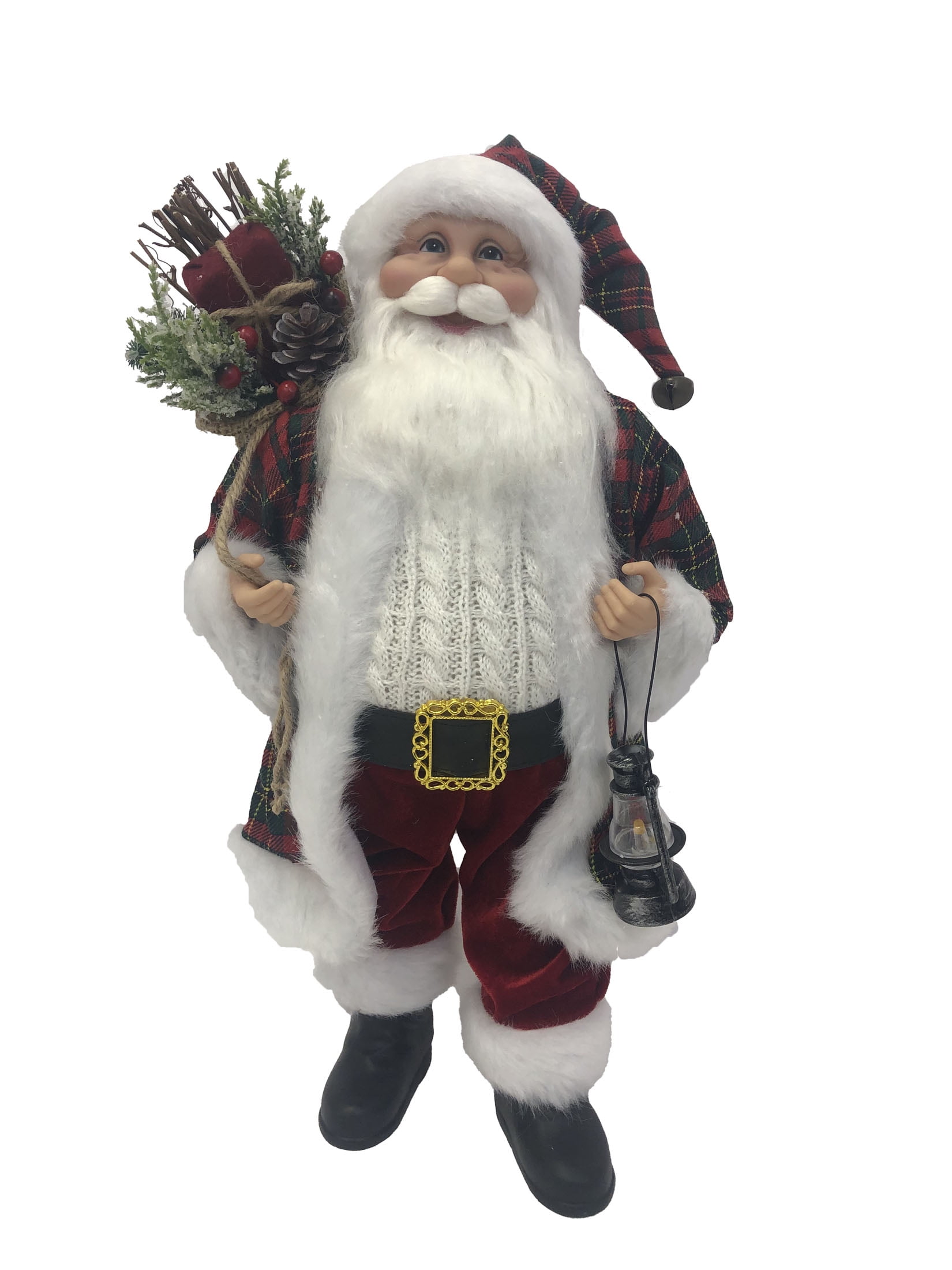 The Heritage Collection Santa on Chimney Christmas Lamp Topper Set of 2 New 
