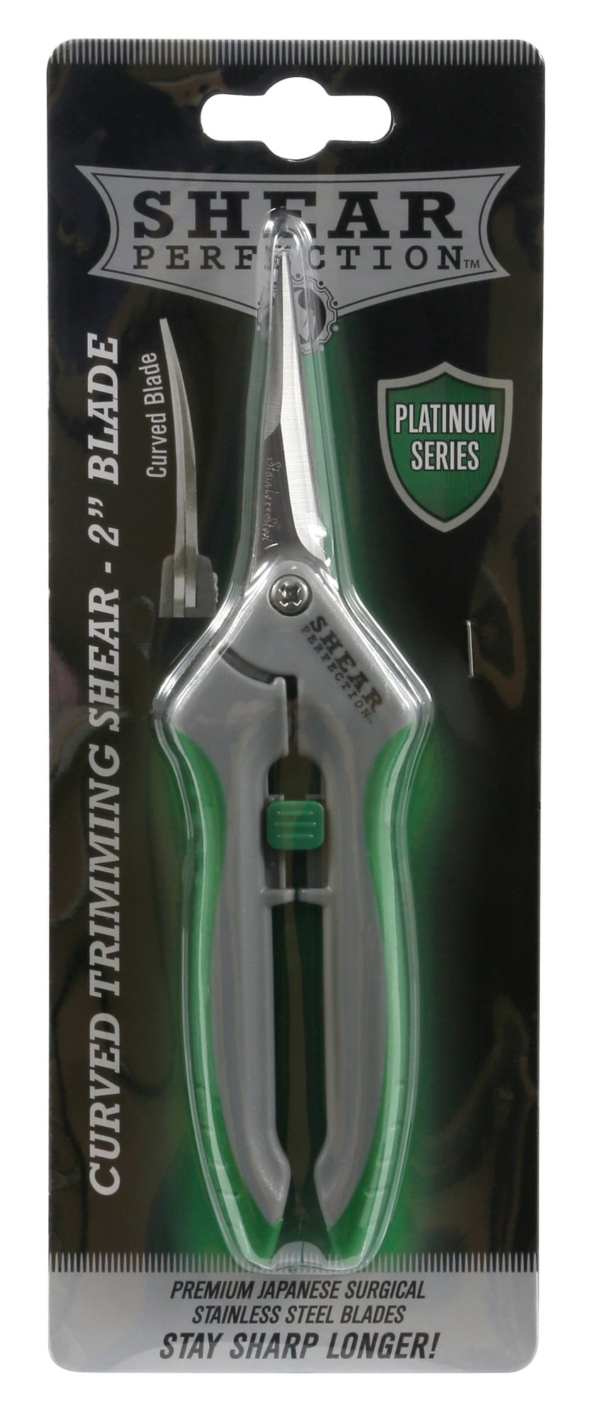 Shear Perfection Stainless Steel Trimming Shears Platinum Series 2 Curved Blades 