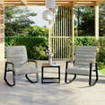 thumbnail image 1 of Mainstays 3-Piece Steel Outdoor Rocker Chat Set, Grey, 1 of 11