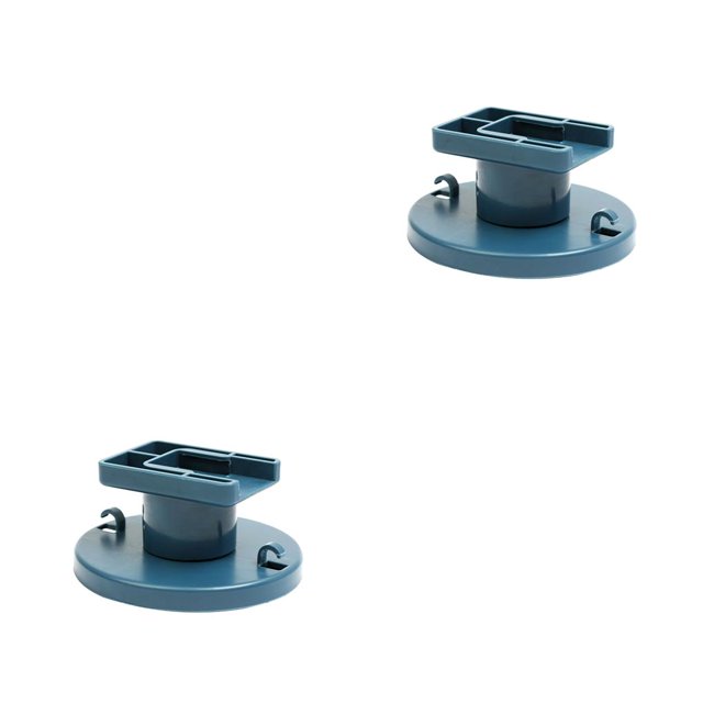 Toystoory Soporte de toma de corriente giratorio fijador de enchufe montado en la pared soporte de tira de alimentación de plástico estante azul 2piezas