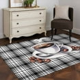 thumbnail image 4 of Coffee Cup Beans Area&nbsp;Rug 4x6ft Black Buffalo Plaid Farm Country Non-Slip&nbsp;Washable Square&nbsp;Rugs Soft Felt Indoor Floor Mat for Bedroom Kitchen Living Room Bathroom, 4 of 9