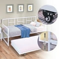 thumbnail image 4 of Dextrus Alloy Steel Adjustable Twin Daybed with Trundle, White, 4 of 6