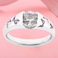 thumbnail image 4 of Xinyolin Ring Butterfly Pattern Jewelry Accessories Alloy Cubic Zirconia - Finger Band for Women, 4 of 7