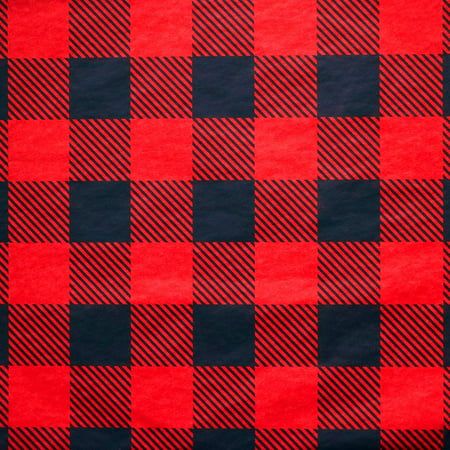 Iconikal Tissue Paper, 20 x 20-inches, Red Buffalo Plaid, 60-Sheet