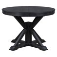 thumbnail image 2 of Functional Retro Style Dining Table Set with Extendable Table and 4 Upholstered Chairs for Dining Room and Living Room,Espresso, 2 of 9