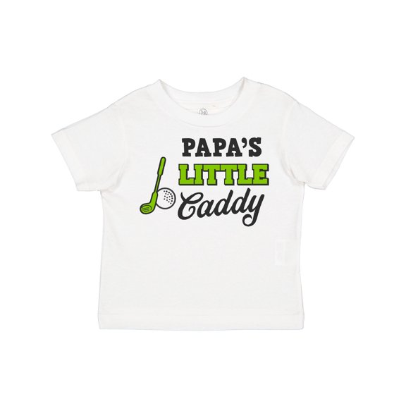Inktastic Papa's Little Caddy with Golf Club and Ball Boys or Girls Toddler T-Shirt