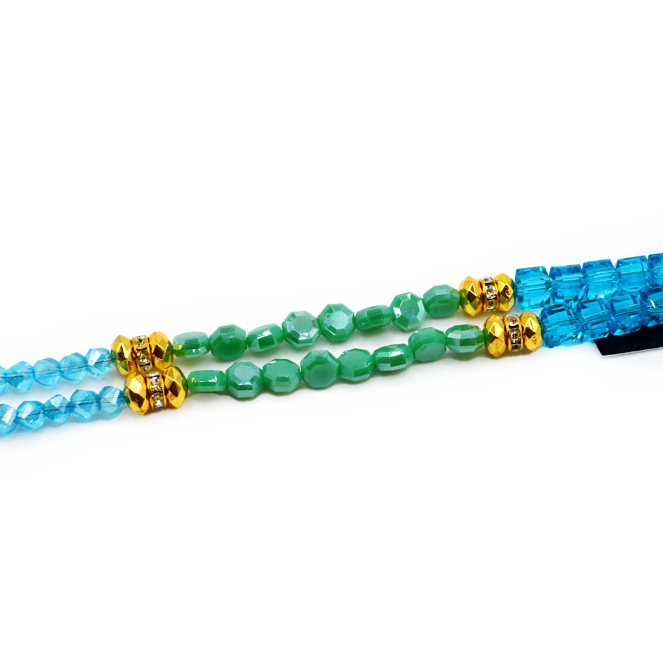 (2 pack) Jesse James Glass Strand Beads Trio – Teal, 1 Piece, Multi-Purpose for Teens and Adults