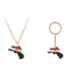 thumbnail image 3 of Minnieouse Collar de tarjeta con colgante de bandera de colores - Cada ocasión Colgante de tarjeta de bandera de colores Cadena de plata oro Type3 NO3, 3 of 6