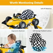 Costway 4-in-1 Baby Walker Foldable Activity Push Walker Adjustable Yellow