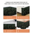 thumbnail image 6 of Dark Green Forest Wrap Around Bed Skirts for King Bed 16" Drop,Bed Skirt with Adjustable Elastic Belt Dust Ruffle Bed Valance for Bedroom Hotel Luxury Pine Trees Modern Mysterious Art Bed Frame Cover, 6 of 7