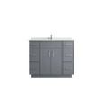 thumbnail image 2 of VSC 42in Single Sink Freestanding Bath Vanity in Gray with White Cultured Marble Top, 2 of 4