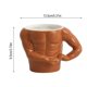 thumbnail image 4 of Taza de café divertida y novedosa con forma de hombre musculoso, taza de cerámica novedosa con cuchara, regalo de cumpleaños y Navidad para amantes de los músculos., 4 of 8