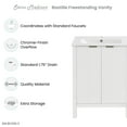 thumbnail image 2 of Bastille 24 in. White Bathroom Vanity With White, 3-Hole Ceramic Sink Top, 2 of 12