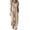Beige, variant on Ruffle Trim Wide Leg Jumpsuits for Women V-Neck Sleeveless Smocked Elastic Waist with Pockets Loose Casual Summer Overalls